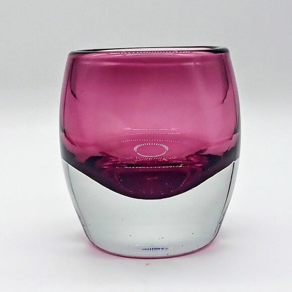 Crate & Barrel Amethyst Diva Glass Votive Candle Holder - Picture 1 of 4